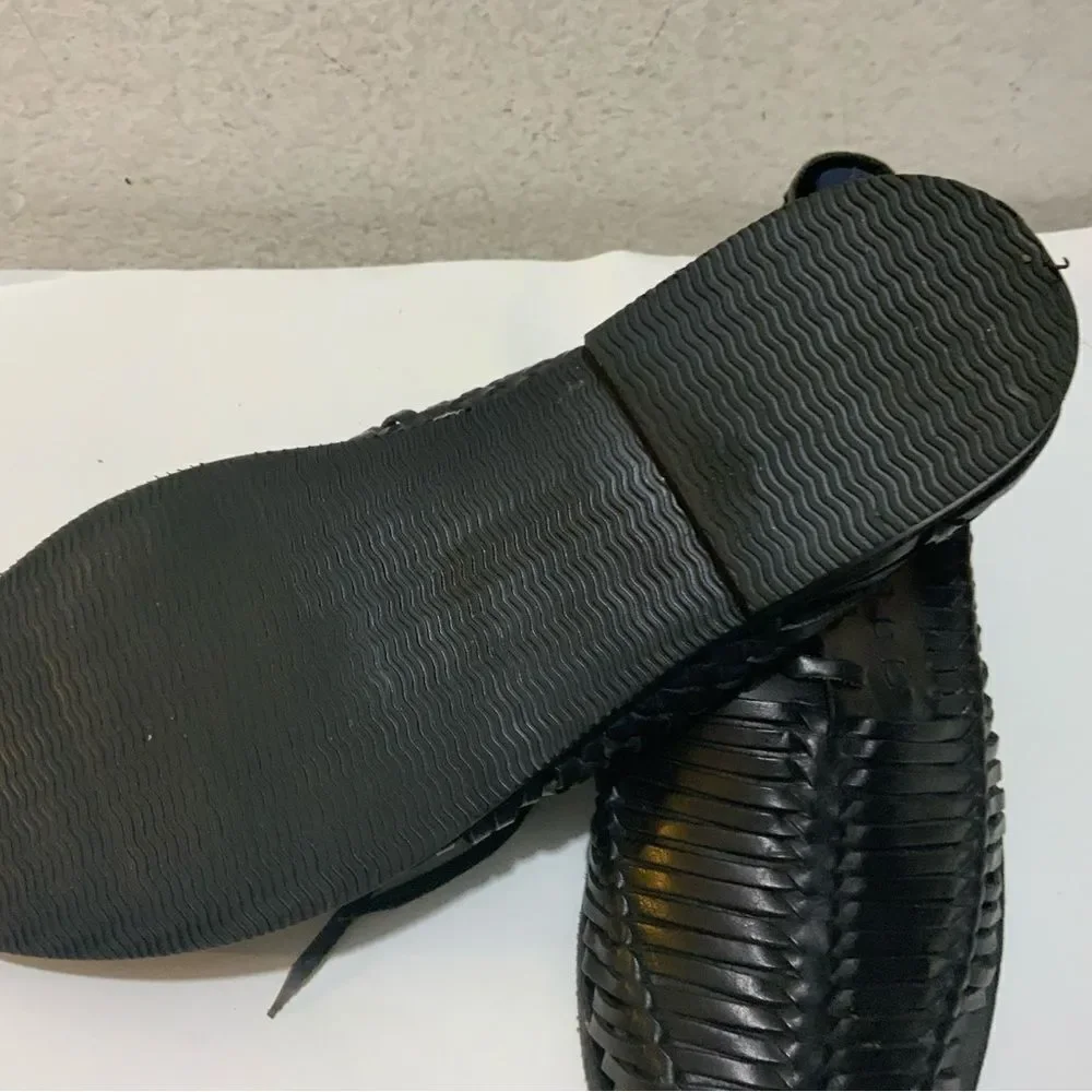 Steve Madden Men's Woven Leather Slip On Loafer black Size 12M soft soles
